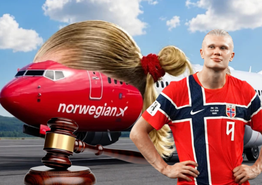  Flokët e Haaland në avion   nga shakaja te padia ndaj Norwegian Air