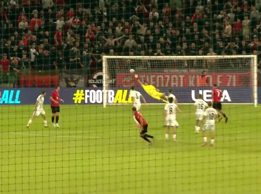 VIDEO  Zhbllokohet sfida me San Marinon  Kristjan Asllani kalon në avantazh kuqezinjtë me një supergol