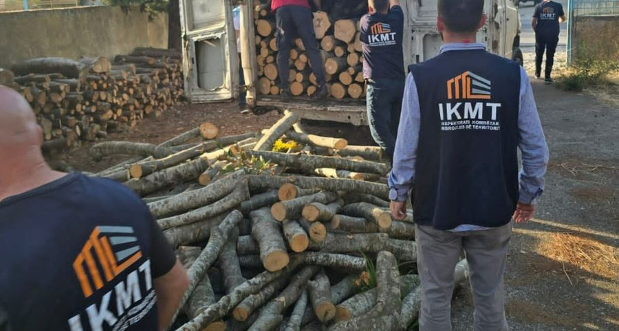 Transport i paligjshëm i lëndës drusore në Shkodër  IKMT bllokon dy mjete