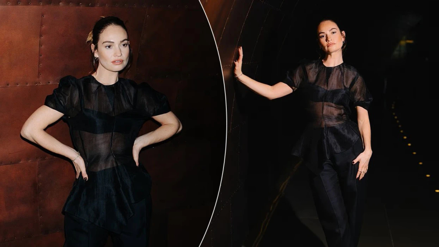 Lily James vesh një nga modelet më të guximshme të Khaite në premierën e re