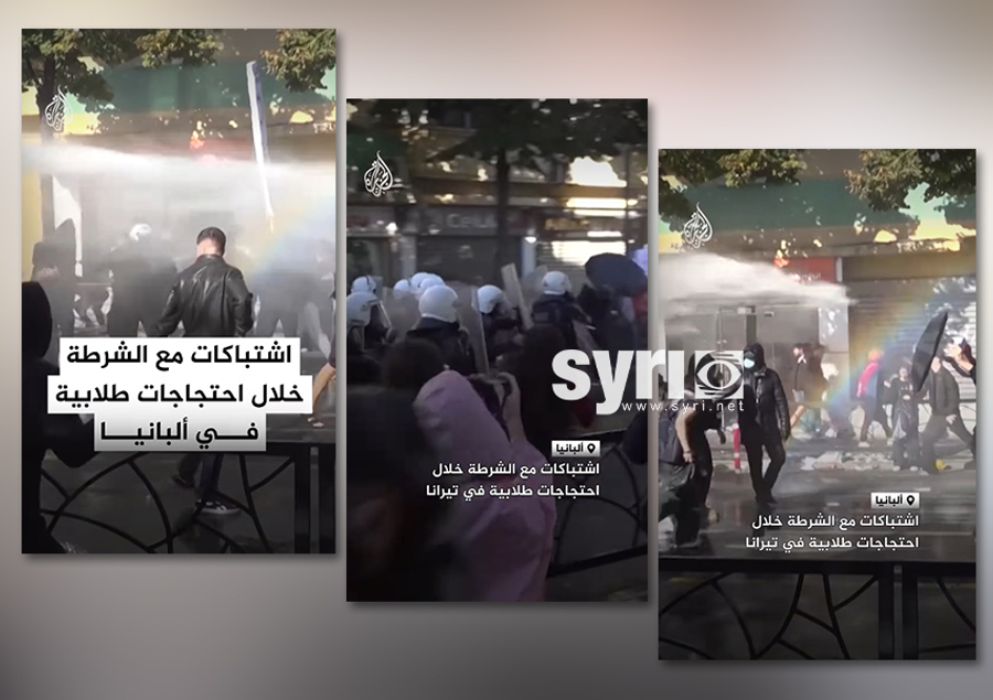 VIDEO  Al Jazeera pasqyron protestat në Tiranë  Përplasje mes studentëve dhe policisë  kërkojnë kushte më të mira