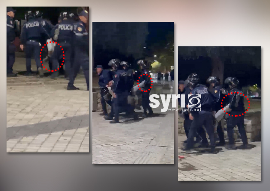 PAMJE TË RËNDA  Policia i thyen këmbën  studentit i bie të fikët nga dhuna e rëndë  disa policë e tërheqin zvarrë