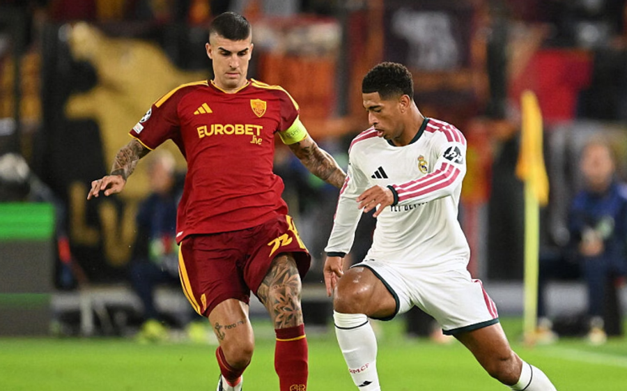 VIDEO  Roma Real Madrid  spektakël në  Olimpico   Mbappé barazon pas golit të De Roon