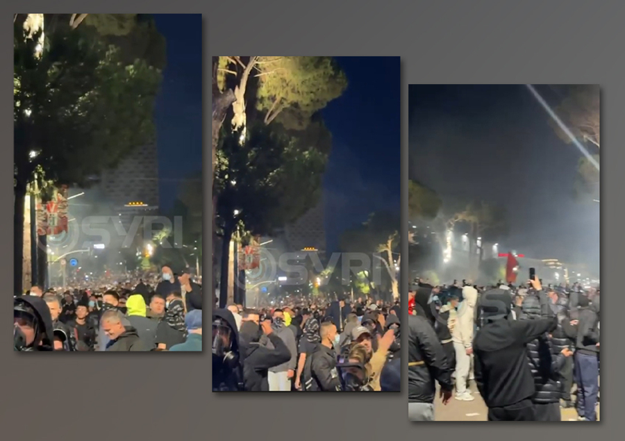 video-rritet-ndjeshem-numri-i-protestuesve-te-rinjte-pushtojne-sheshin-deri-te-ministria-e-brendshme