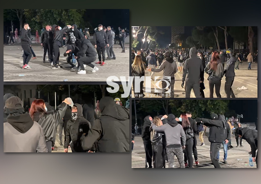 Nuk ndalet revolta e të rinjve  Vijon përplasja në rrugët e Tiranës  narkopolicia i godet me gaz lotsjellës