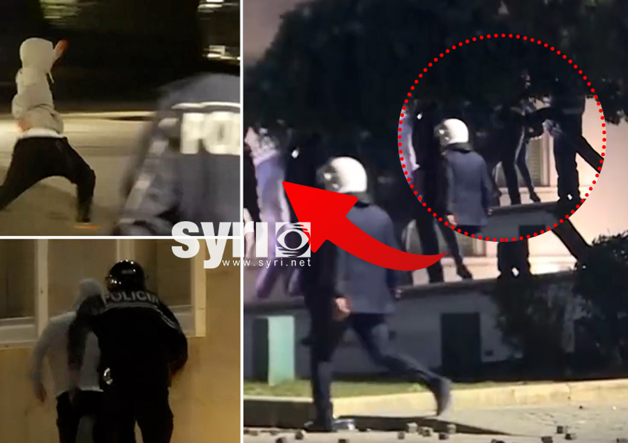 VIDEO/ Protestuesi thyen rrethimin e kryeministrisë, policia e masakron me shkopinj gome