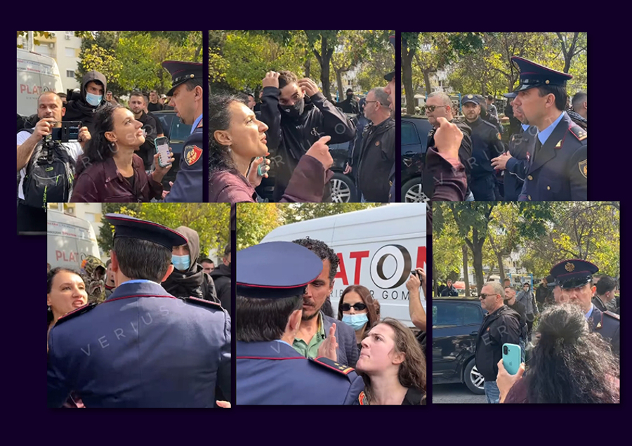 'Pse njerëz pa uniformë arrestojnë protestuesit?' Përplasje mes mësueses Sidita Hasi dhe shefit të Komisariatit Shkodër