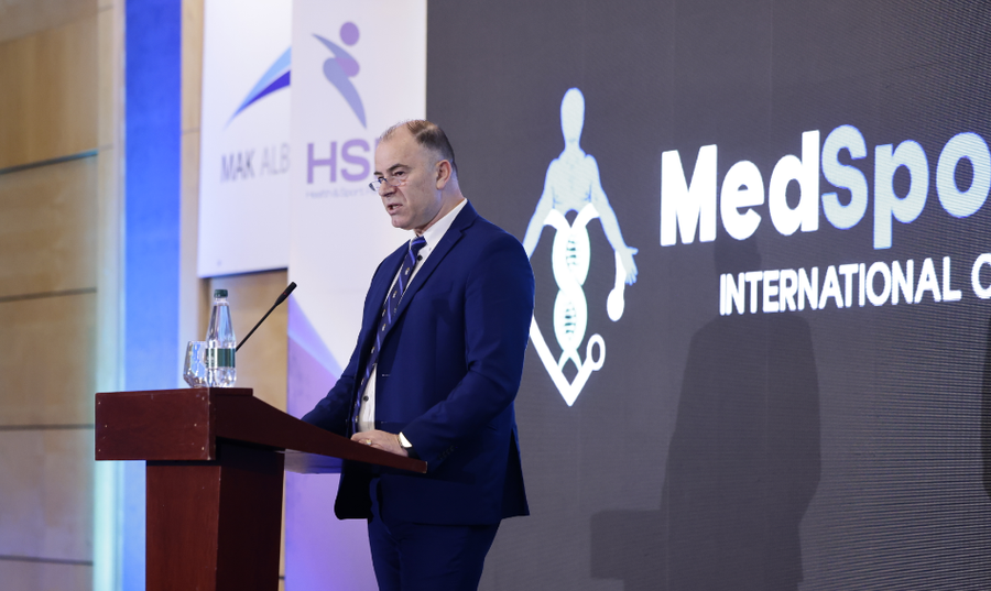 MedSportTech International Congress 2026 në Tiranë  Sekretari Shulku  Investimi në mjekësinë sportive për të ardhmen e futbollit