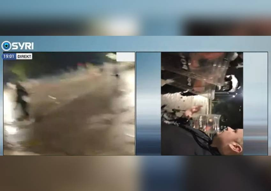 VIDEO  Policia dhunon LIVE gazetarët e SYRI t  i qëllon nga këmbët