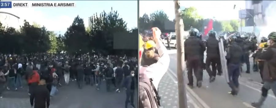 Policia nis dhunën ndaj studentëve dhe arrestimet e dhumshme tek rruga e Durrësit