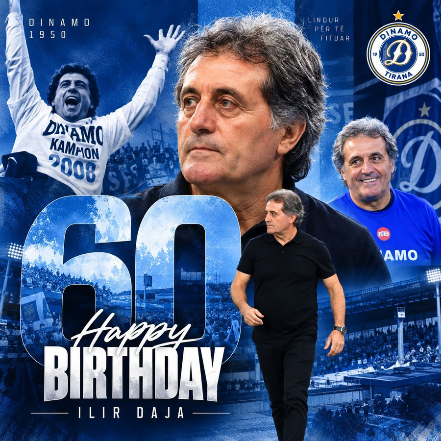 Ilir Daja feston 60 vjetorin  Dinamo i bën urimin e veçantë trajnerit