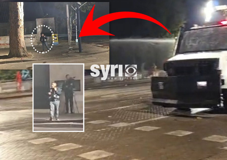 Skandal  Policia sulmon me plumb gome dhe ujë grupin e xhirimit të Syri Tv  Po raportonin live protestën