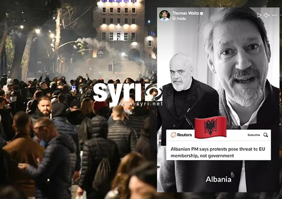 Eurodeputeti austriak  shuplakë  Ramës  Të protestosh është pro europiane  Të qëllosh me gaz  ujë e burgosësh të mitur nuk është