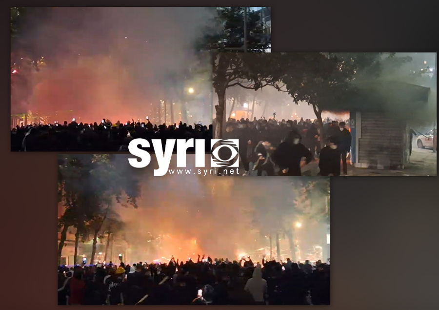 Dhuna e policisë së partisë  detyron studentët t i vërsulen selisë së PS  Shikoni pamjet