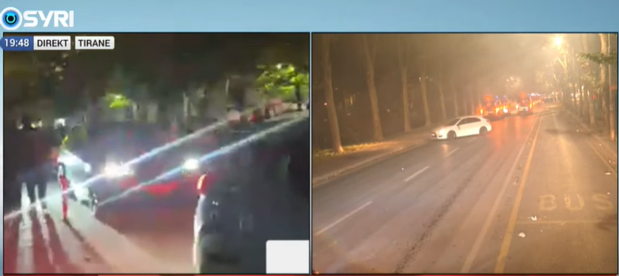 Tensione pranë Gjykatës së Tiranës   Ndërhyrje brutale e Policisë  gaz lotsjellës e ujë ndaj protestuesve  përgjigjen me fishekzjarre