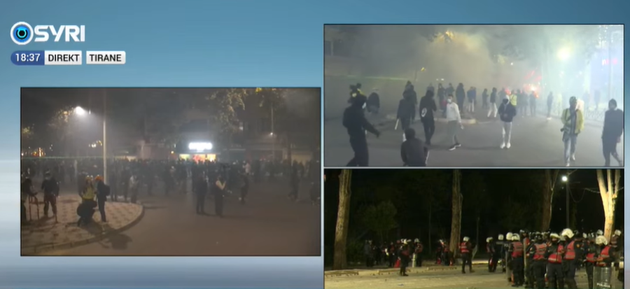 VIDEO  Polcia sulmon me gaz lotsjellës e lëndë plasëse selinë e PD