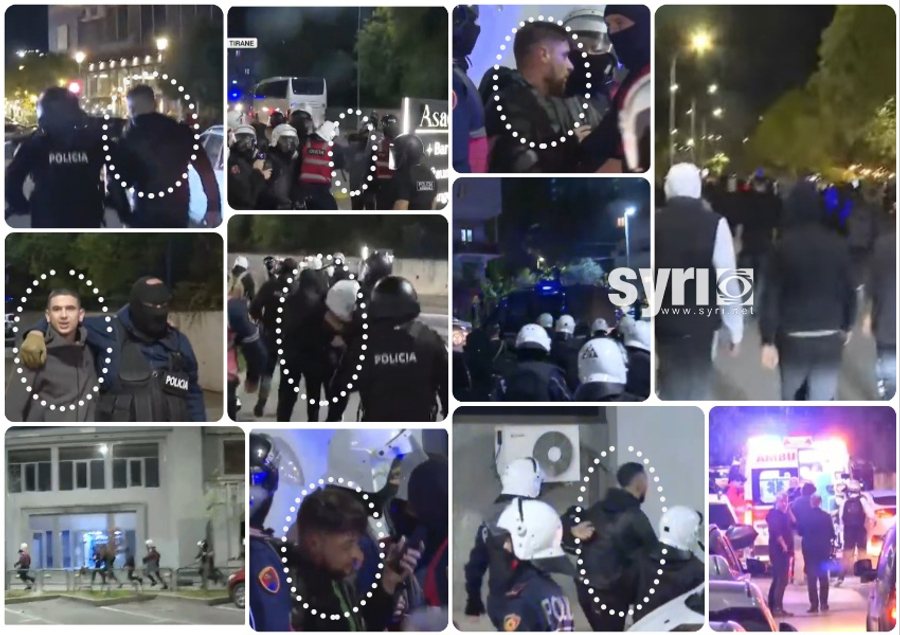Ndërhyrje brutale nga policia tek stadiumi  Selman Stërmasi   ndjekin protestuesit  ka shumë arrestime
