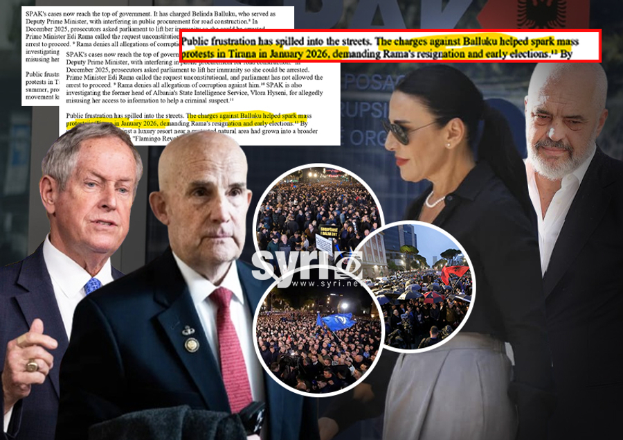 Skandali Balluku  Kongresmenët amerikanë  Protestat për dorëheqjen e Ramës filluan në janar 2026 