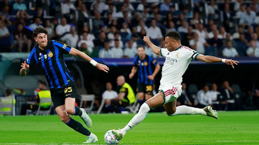 VIDEO  Gafë në mbrojtjen e Interit  përfiton Mbappe për të kaluar Realin në avantazh