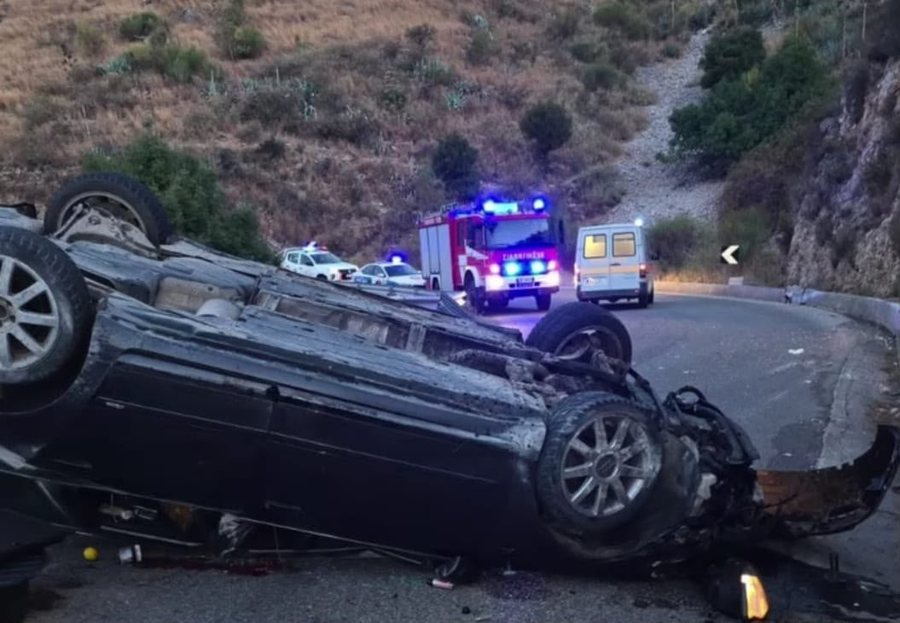Aksident i rëndë në Himarë/ Përmbyset automjeti, plagosen tre persona