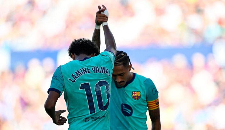Barcelona fiton fiton me goleadë ndaj Levantes  Yamal shkëlqen sërish