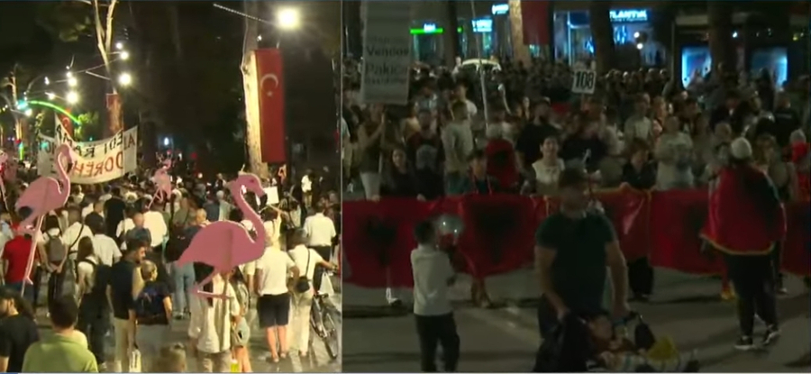 Protesta e 108 të  Pas fjalimeve  rinis marshimi në rrugët e Tiranës  Rama  jepe dorëheqjen 