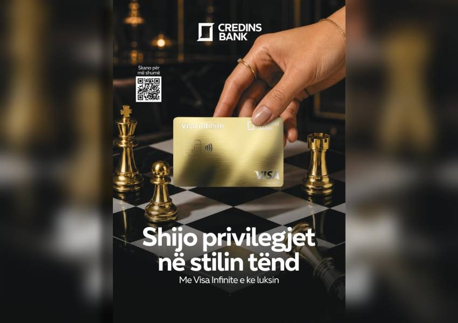 credins-bank-sjell-visa-infinite-karten-e-pare-metalike-ne-shqiperi