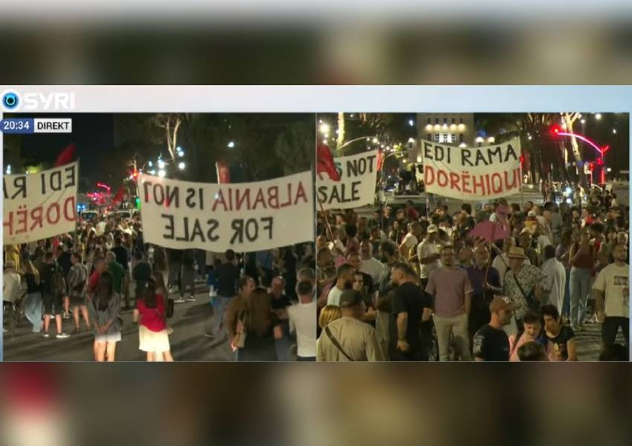 Protesta e 110 të  Mbarojnë fjalimet  protestuesit nisen drejt Komisariatit nr  1  Lironi çunat 