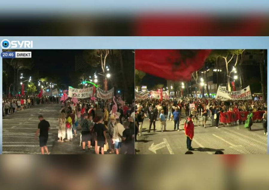 Protesta e 113 kundër Edi Ramës  Mbyllen fjalimet para Kryeministrisë  qytetarët nisin marshimin në Tiranë