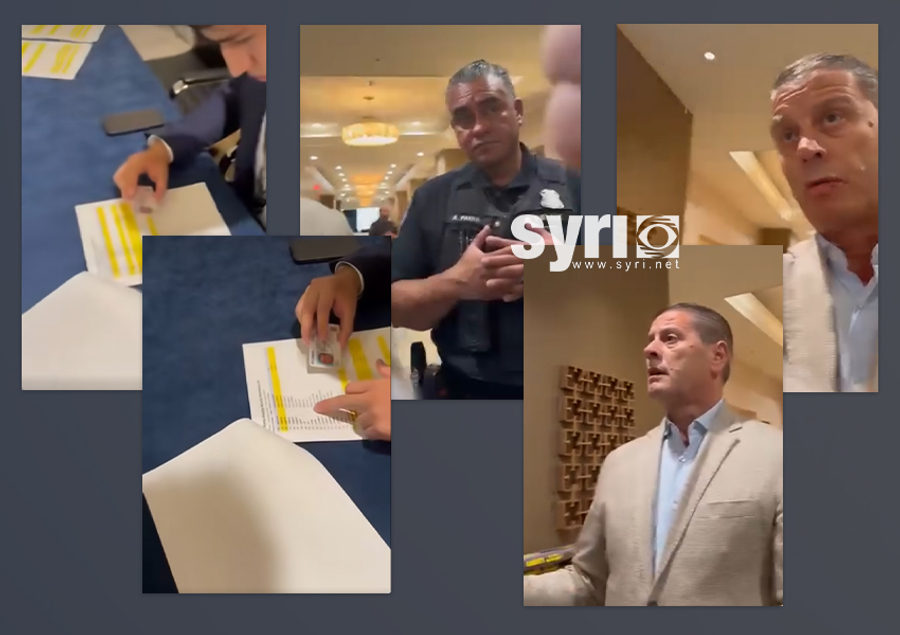VIDEO  Kontroll policor në aktivitetin e Ramës  Pjerin Ndreu ndalonte shqiptarët të futeshin në takim