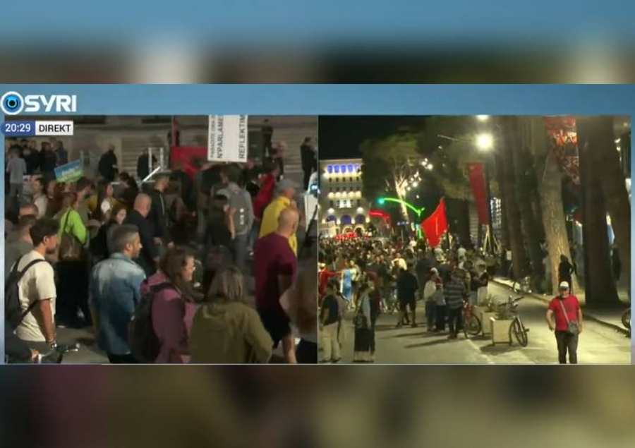  Nuk shitet Shqipëria  shitet qeveria   Mbyllen fjalimet te Kryeministria  nis marshimi i protestuesve në rrugët e Tiranës