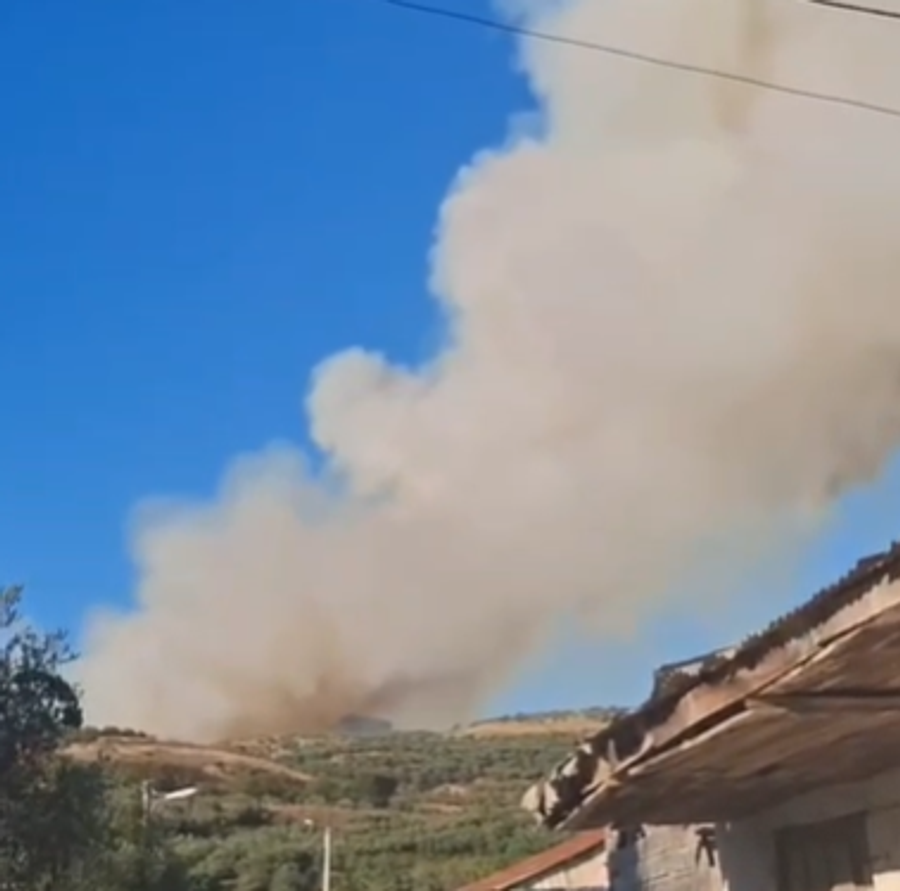 Fier  Zjarr i madh në Kreshpan  flakët përhapen drejt ullishteve dhe vreshtave